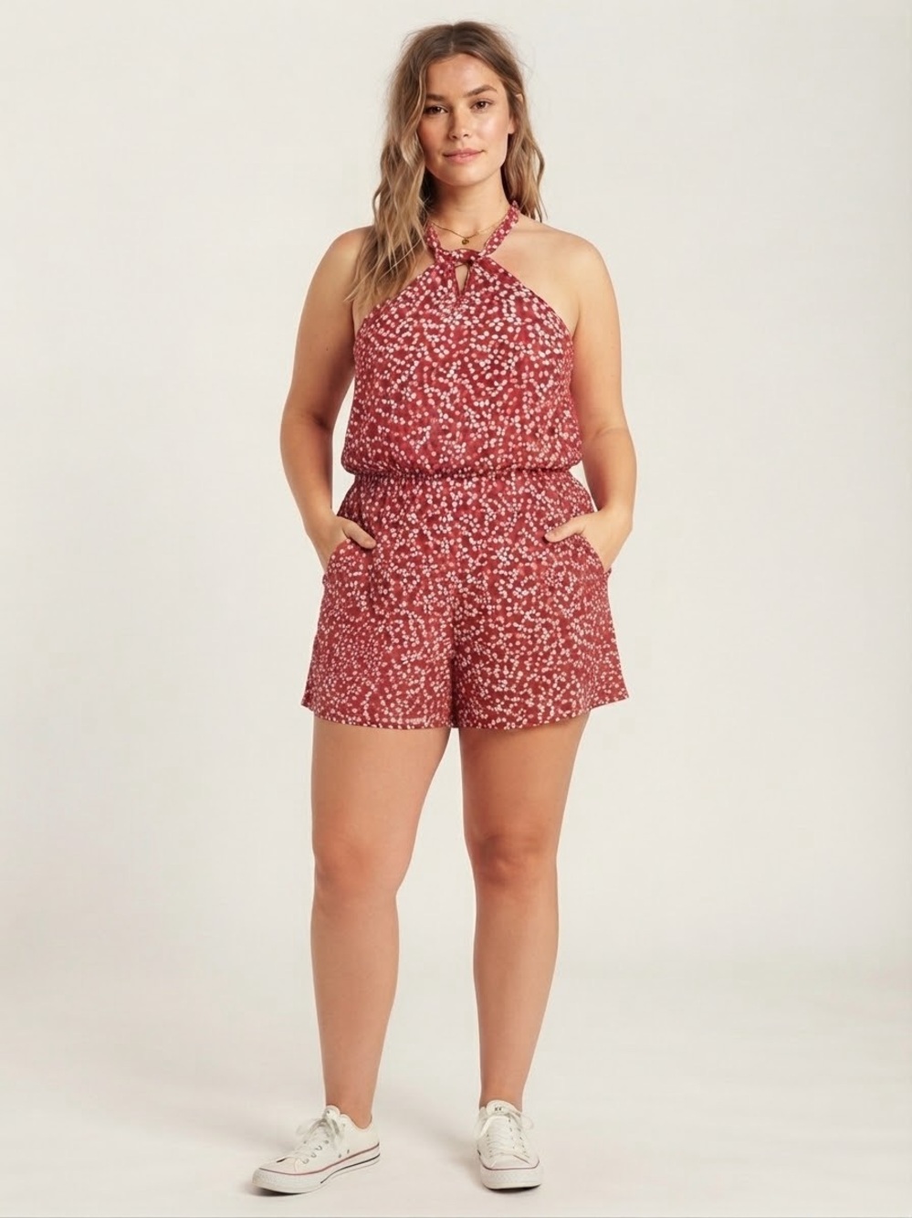Banana Republic Factory Halter Patterned Romper